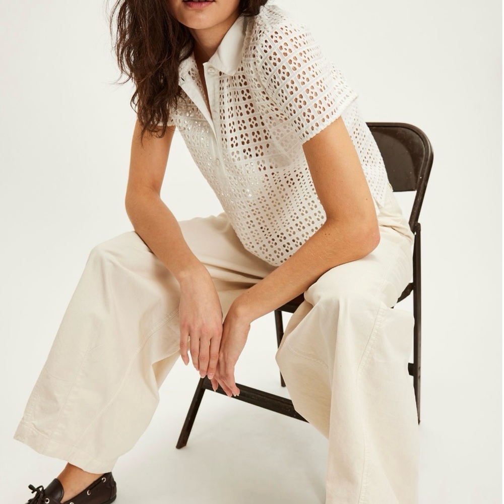 NWT Free People Anna eyelet top - XL - Picture 2 of 4